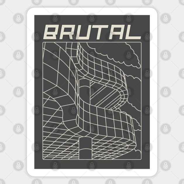 Brutal Architecture, Architects, Builders, Designers Gift Magnet by Style Conscious